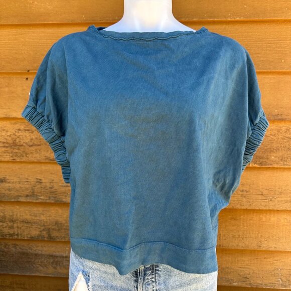 Free People Tops - Free People Beach Sunday Afternoon Blue Muscle T-shirt Size S